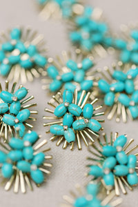 Turquoise Sunburst Studs