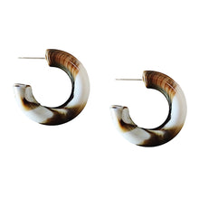 Latte Chunky Lucite Hoops