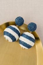 Navy and White Striped Lido Pom Poms