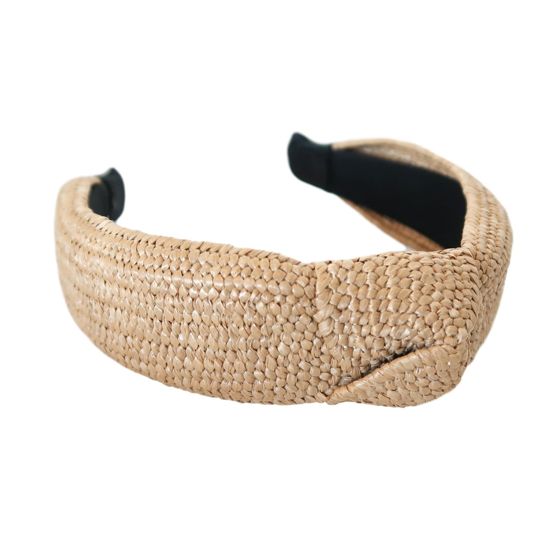 Natural Raffia Knot Headband