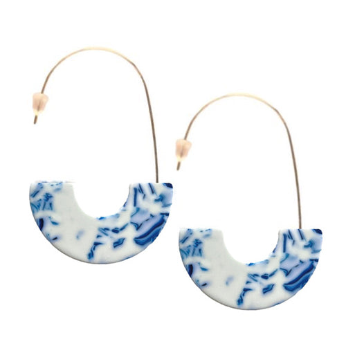 Blue and White Marble Threaders