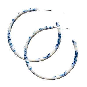 1.25" Skinny Blue and White Hoops