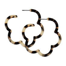 Skinny Blonde Tortoise Doodle Hoops