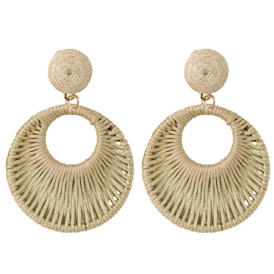 Gold Metallic Wrapped Bali Drops