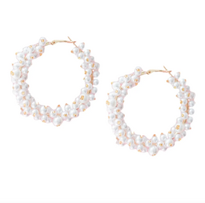 2" Pearl Cluster Hoops