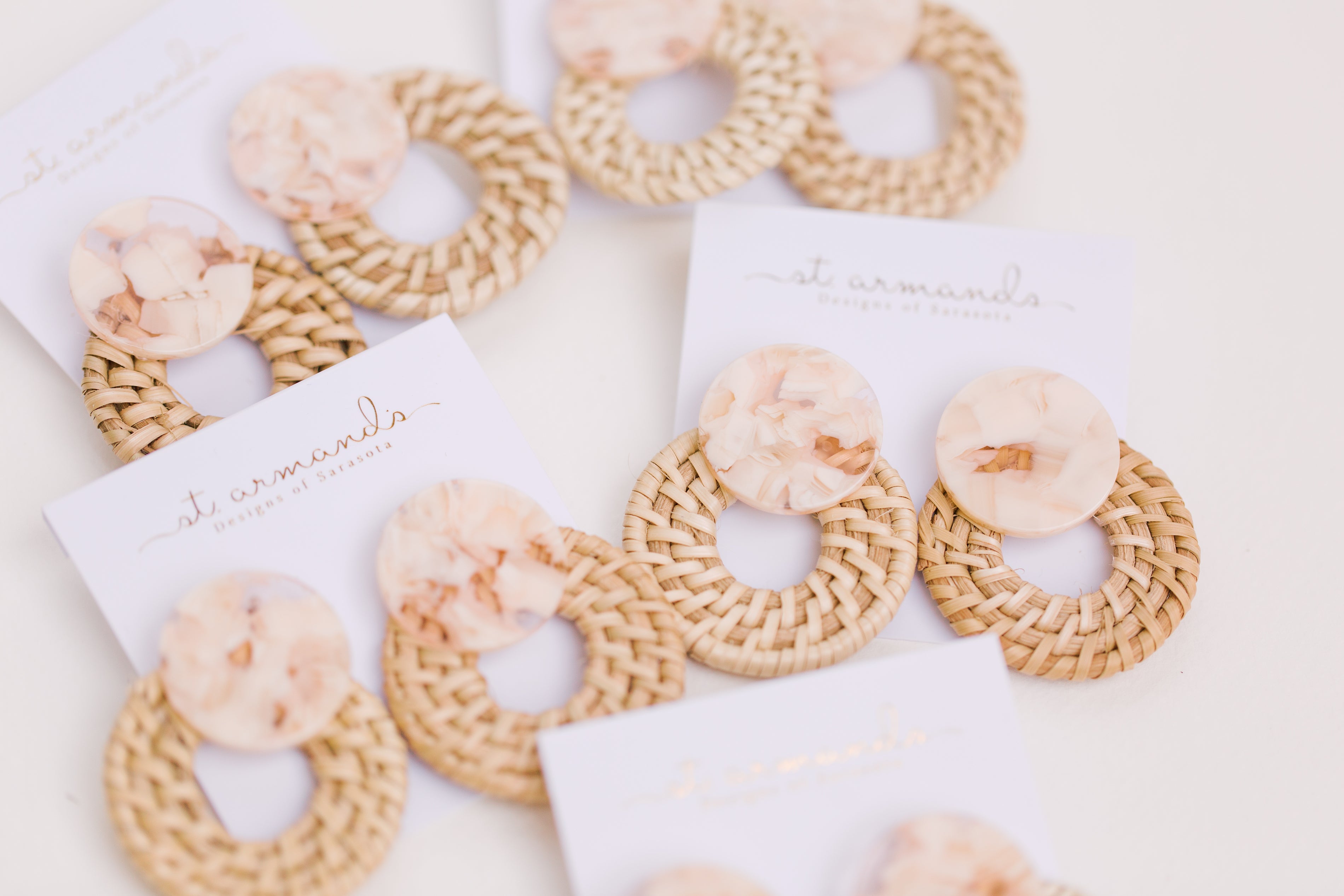 Blonde Rattan Bali Doorknockers