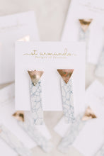 Marble and Gold Triangle Drops