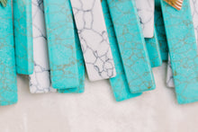 Turquoise and Gold Triangle Drops