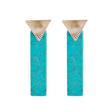 Turquoise and Gold Triangle Drops