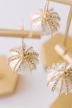 Diamond Fringe Pearl Hoops