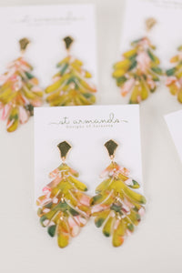 Pink and Green Camo Petite Palm Drops