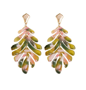 Pink and Green Camo Petite Palm Drops
