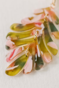 Pink and Green Camo Petite Palm Drops