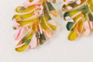 Pink and Green Camo Petite Palm Drops