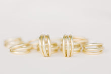 Gold Triple Hoops