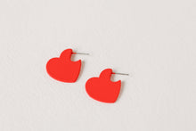Red Mini Heart Huggies