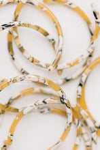 1.25" Skinny Yellow Marble Hoops