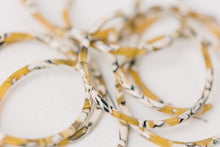 1.25" Skinny Yellow Marble Hoops