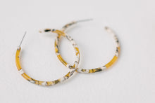1.25" Skinny Yellow Marble Hoops