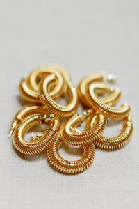 Gold Coil Hoops