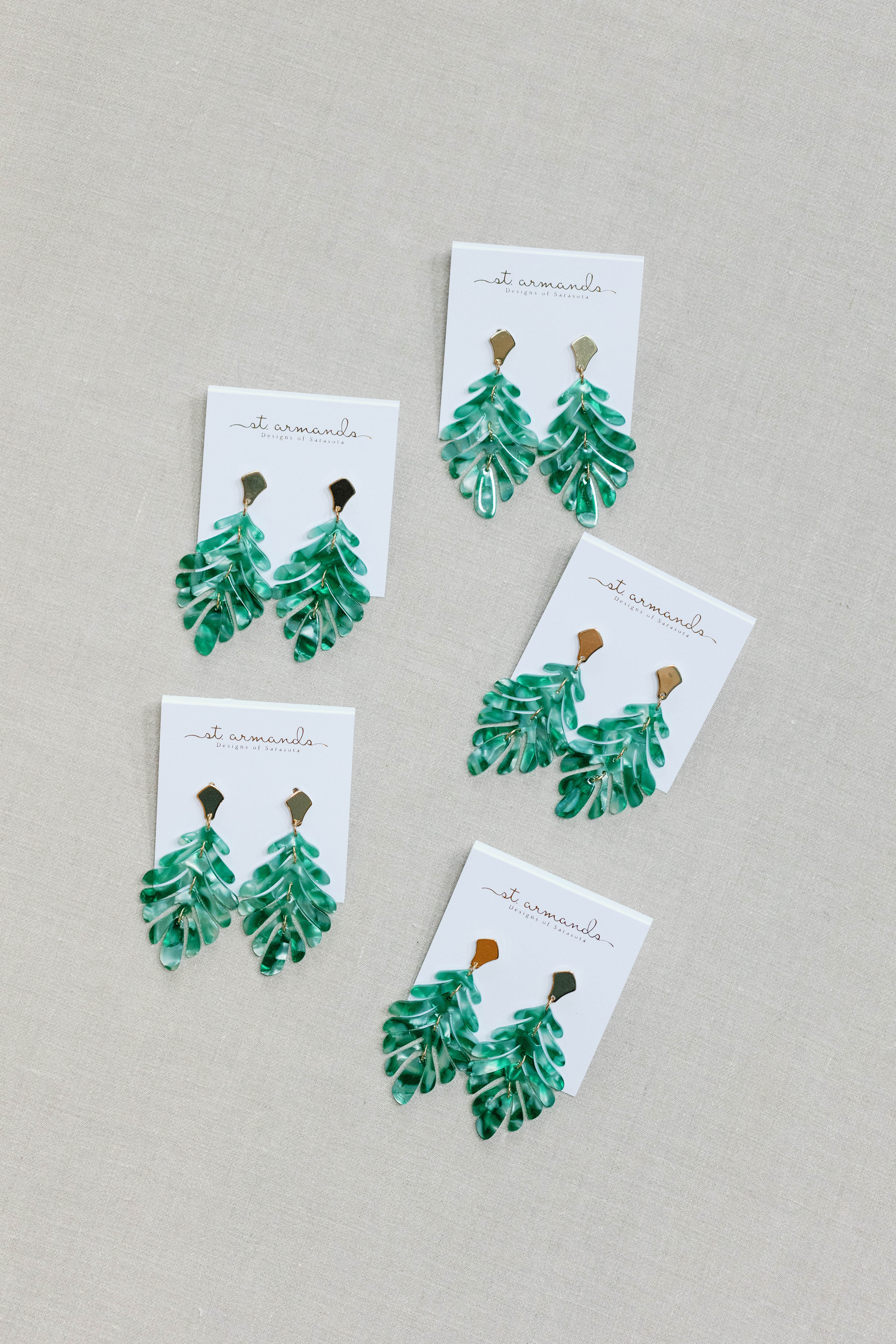 Green Petite Palm Drops
