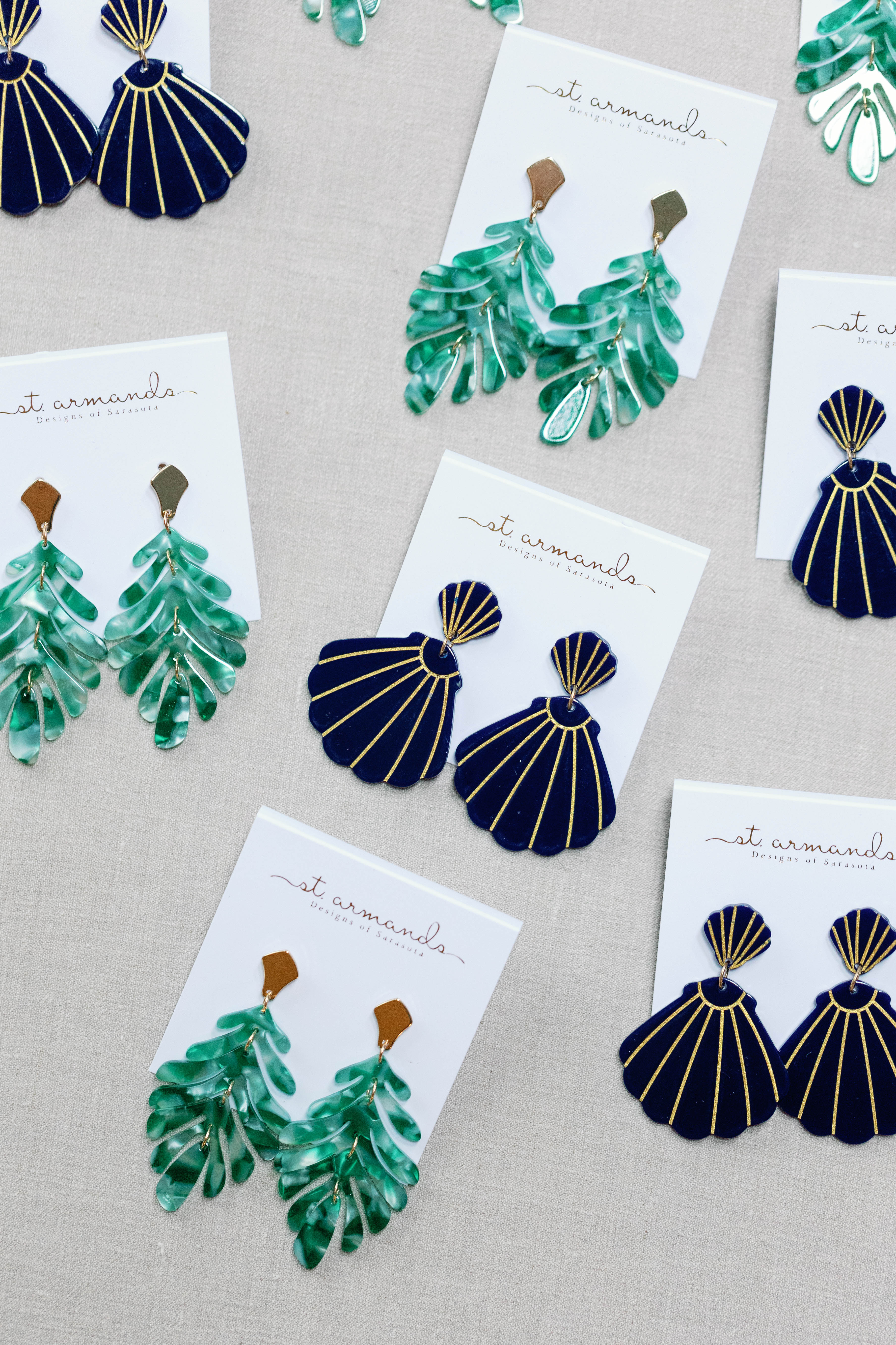 Green Petite Palm Drops
