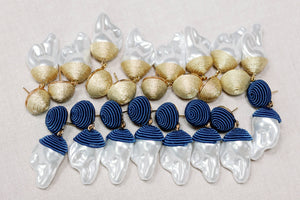 Navy Natural Pearl Drops