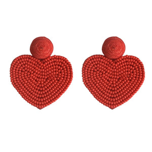 St Armands Red Heart Valentine's Day Earrings 