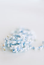 Blue and White Pearl Hoops
