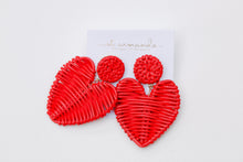 Red Rattan Hearts