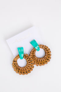 Turquoise Bali Button Studs