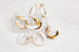 Latte Chunky Lucite Hoops