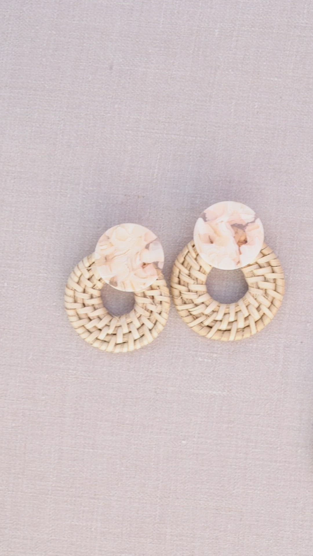 Blonde Rattan Bali Doorknockers