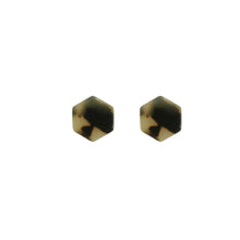 Blonde Tortoise Hexagon Studs