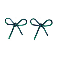 St Armands Green Bow Earrings