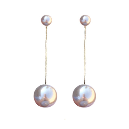 Gray Swinging Pearl Drops