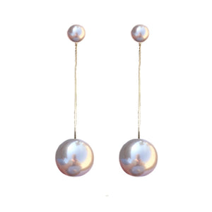 Gray Swinging Pearl Drops